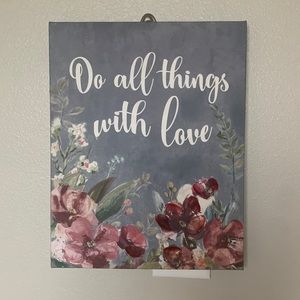 “Do all things with love” canvas